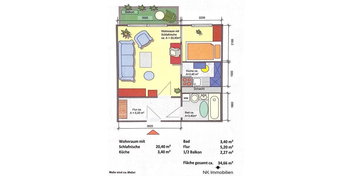Etagenwohnung Limbach-Oberfrohna Oberfrohna - 1 Zimmer, 35 m&sup2;, 189&euro; | Angebot:26008245