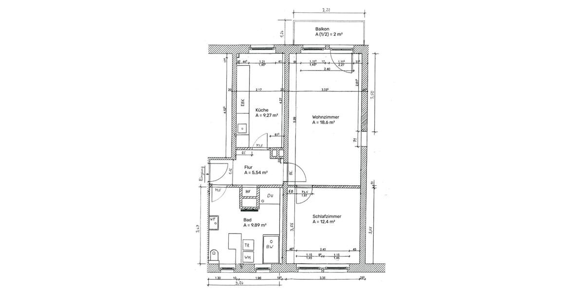 Etagenwohnung Reichenbach im Vogtland - 2 Zimmer, 60 m&sup2;, 405&euro; | Angebot:25080846