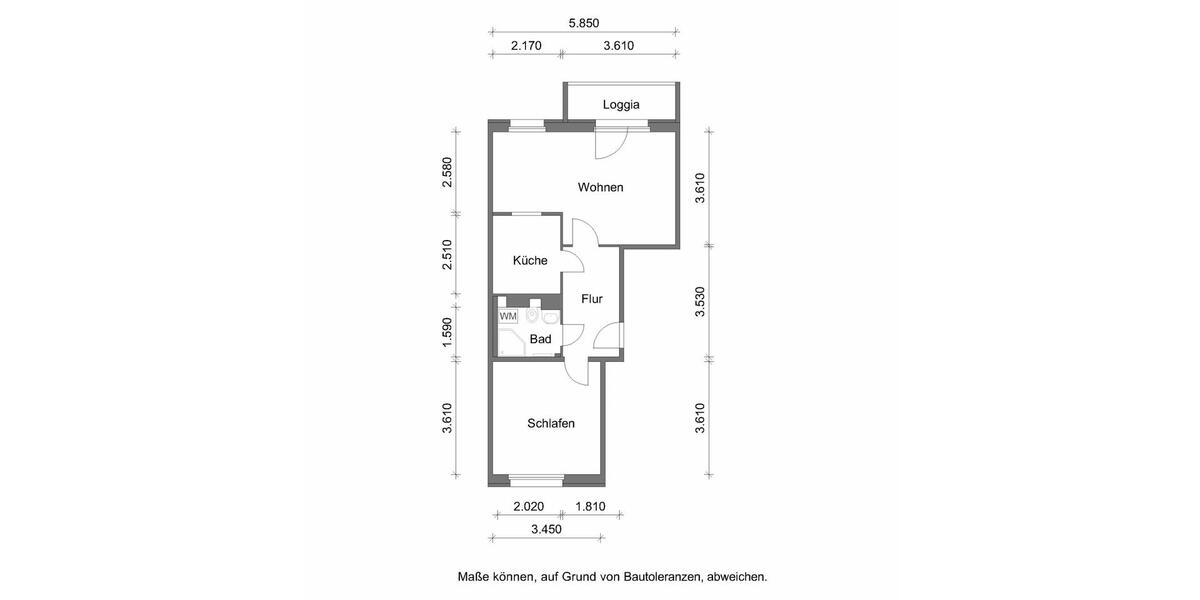 Erdgeschoßwohnung Zwickau Neuplanitz - 2 Zimmer, 50 m&sup2;, 315&euro; | Angebot:23250793