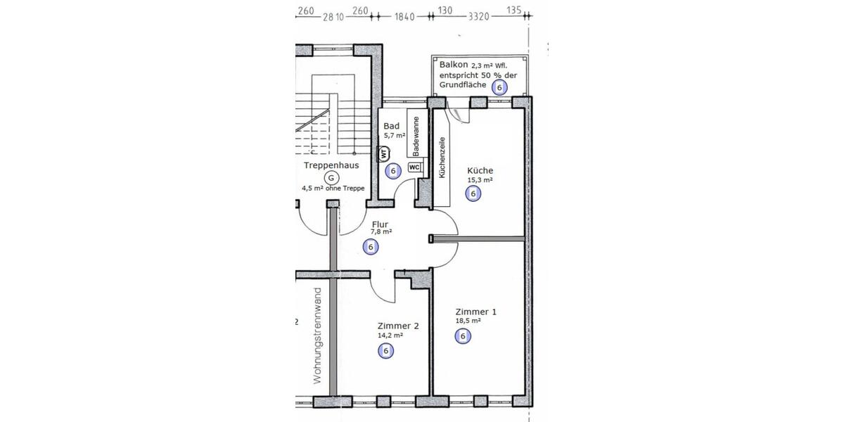 Etagenwohnung Zwickau Zwickau-Nord - 2 Zimmer, 64 m&sup2;, 360&euro; | Angebot:24653538