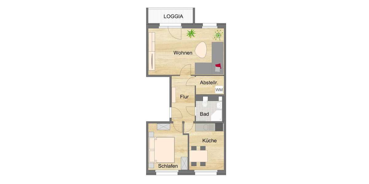 Etagenwohnung Zwickau Neuplanitz - 2 Zimmer, 58 m&sup2;, 389&euro; | Angebot:25939707