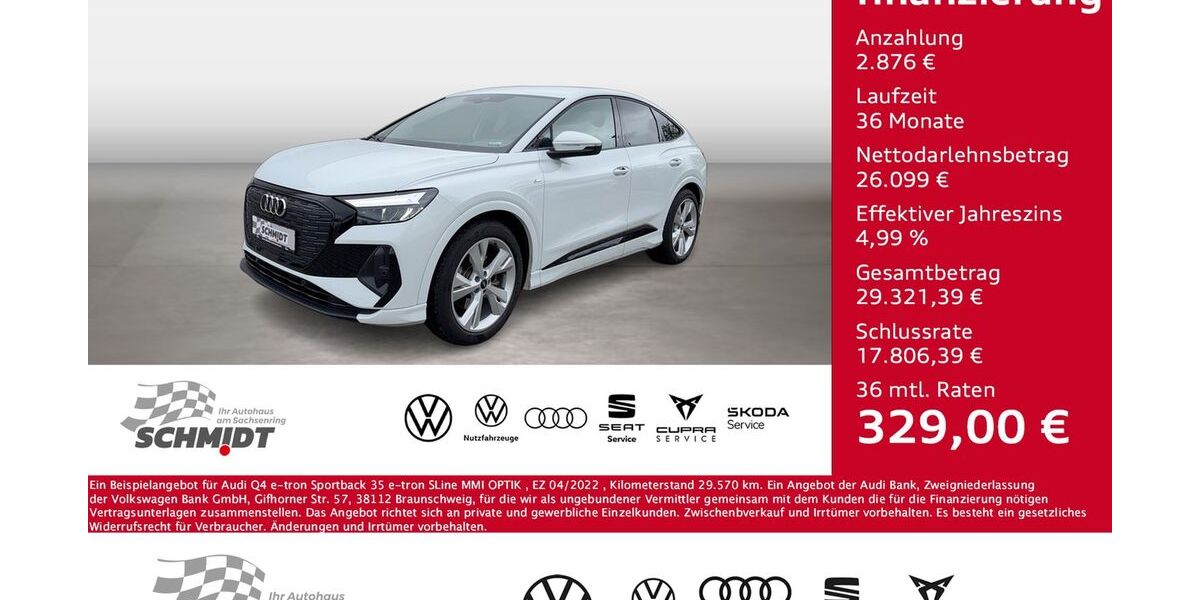 Audi Q4 e-tron 29.570 km 28.975 &euro; Bernsdorf 09337