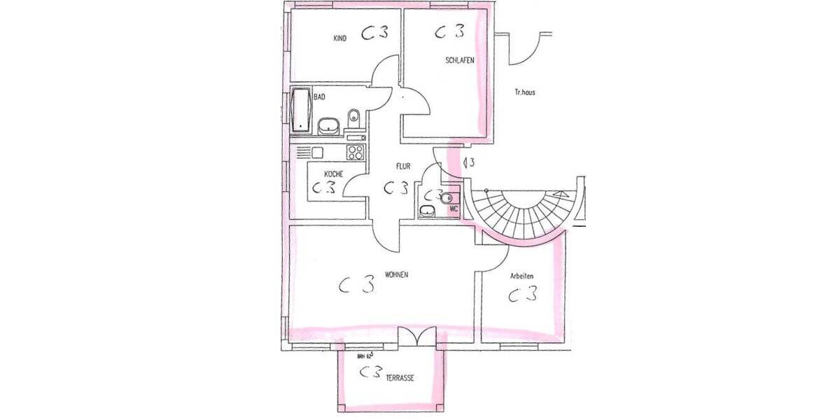 Etagenwohnung Zwickau Marienthal - 4 Zimmer, 75 m&sup2;, 100.000&euro; | Angebot:26176737