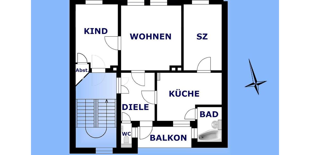 Etagenwohnung Greiz - 3 Zimmer, 78 m&sup2;, 440&euro; | Angebot:19555615
