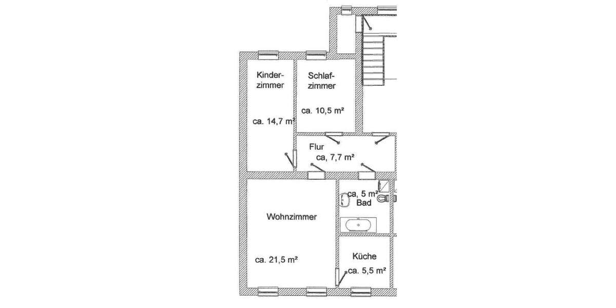 Etagenwohnung Werdau Werdau, Stadt - 3 Zimmer, 66 m&sup2;, 328&euro; | Angebot:22920092
