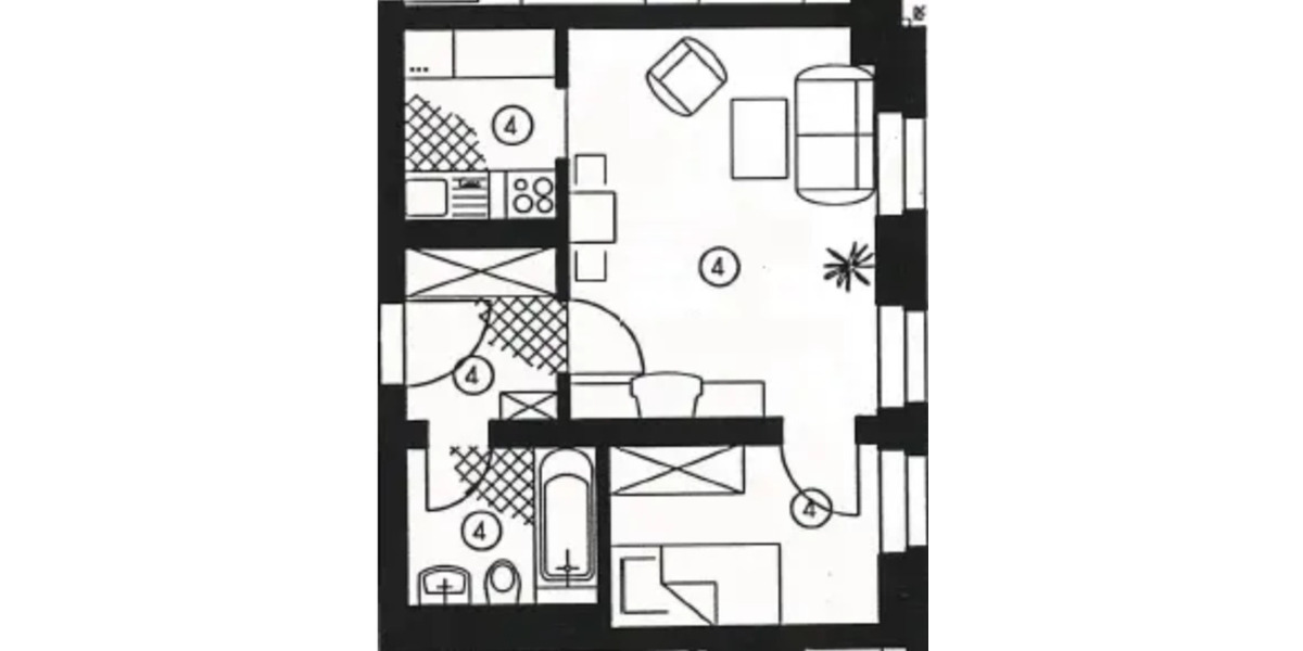 Erdgeschoßwohnung Zwickau Zwickau-West - 2 Zimmer, 36 m&sup2;, 330&euro; | Angebot:25062940