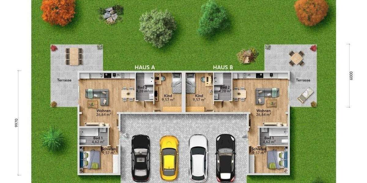 Doppelhaushälfte Schneeberg Neustädtel - 3 Zimmer, 59 m&sup2;, 259.000&euro; | Angebot:25679978