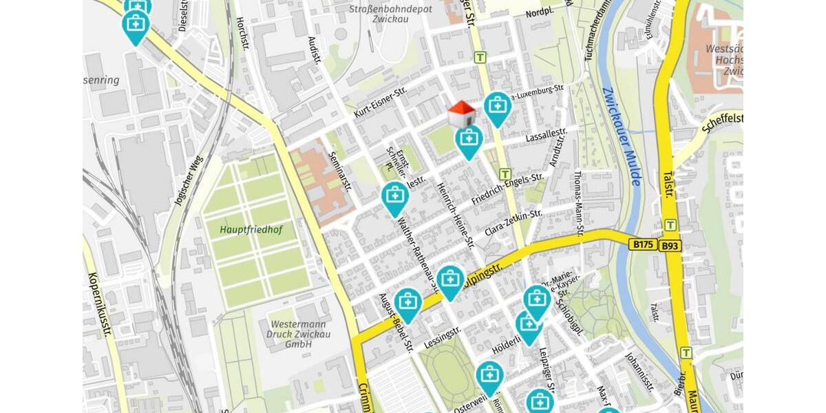 Etagenwohnung Zwickau Zwickau-Nord - 1 Zimmer, 39 m&sup2;, 250&euro; | Angebot:25713820