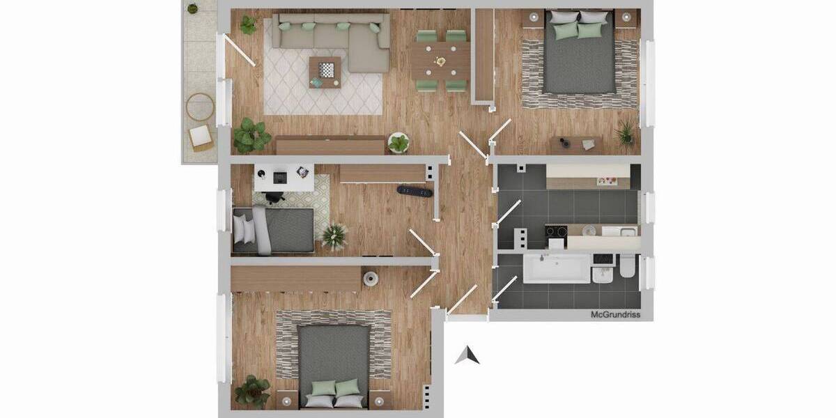 Etagenwohnung Zwickau Eckersbach - 4 Zimmer, 75 m&sup2;, 540&euro; | Angebot:26189641