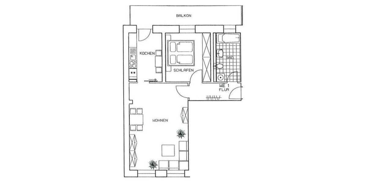 Etagenwohnung Zwickau Innenstadt - 2 Zimmer, 66 m&sup2;, 71.500&euro; | Angebot:25707518