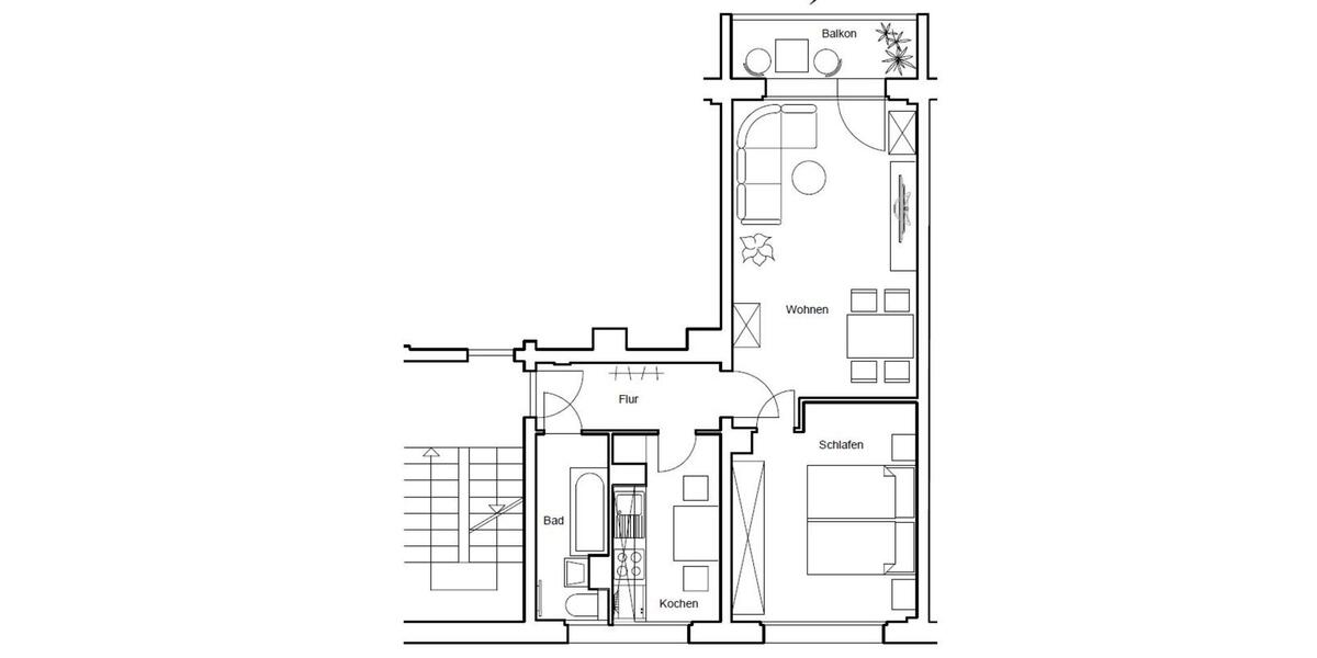 Etagenwohnung Glauchau - 2 Zimmer, 50 m&sup2;, 245&euro; | Angebot:25366581
