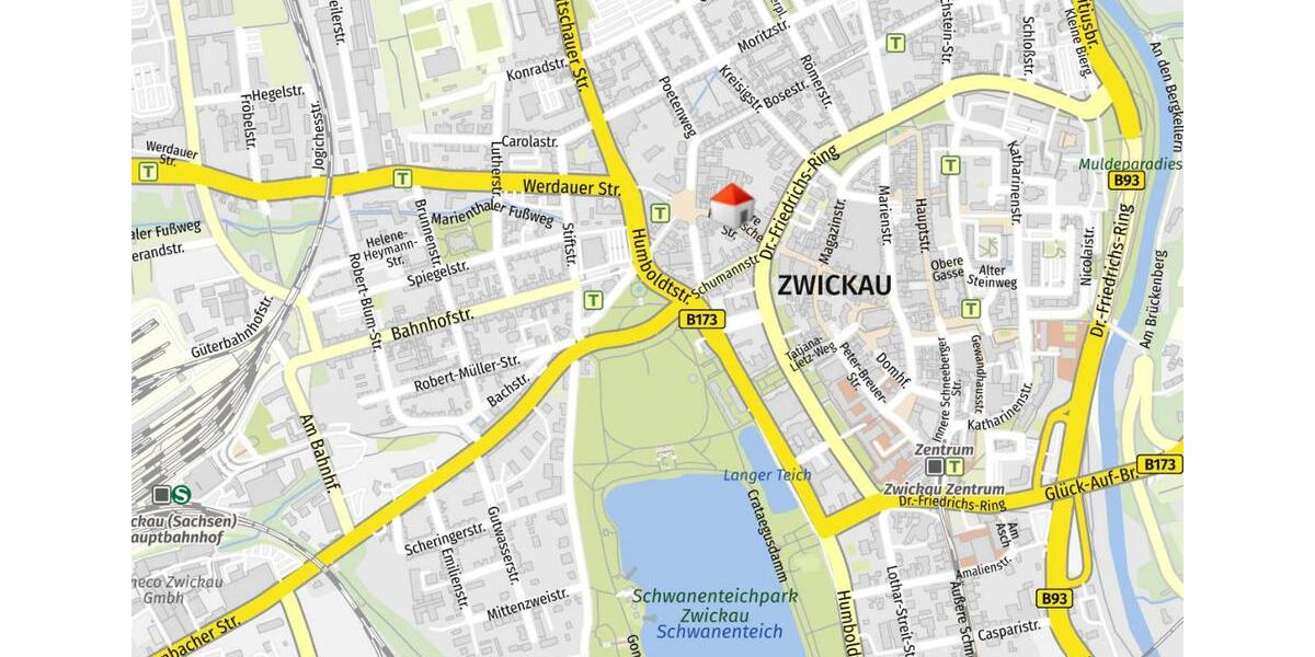 Dachgeschoßwohnung Zwickau - 2 Zimmer, 61 m&sup2;, 370&euro; | Angebot:21113462