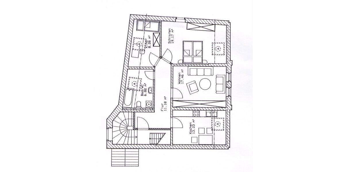 Etagenwohnung Werdau - 3 Zimmer, 76 m&sup2;, 707&euro; | Angebot:25993061
