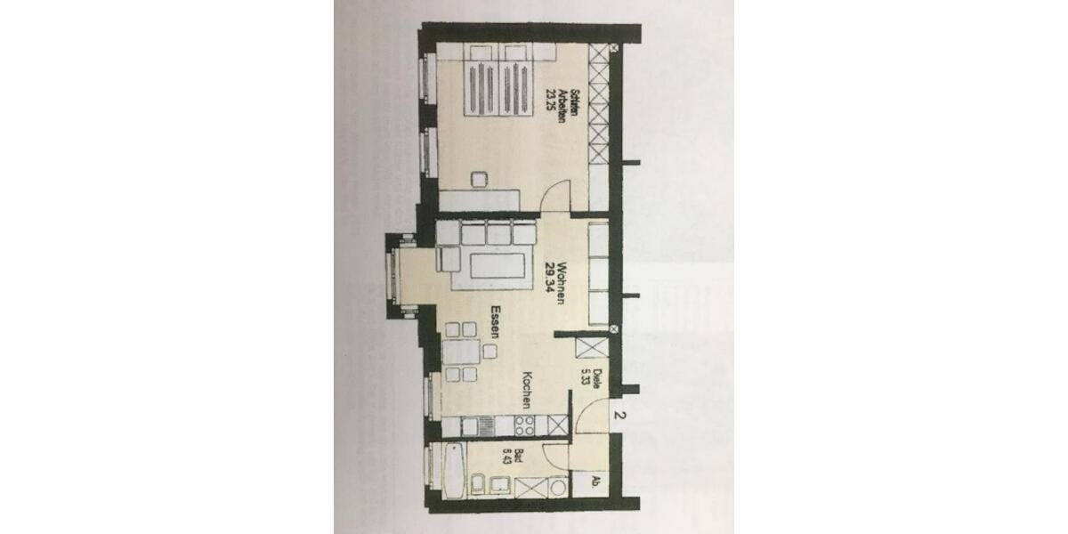 Etagenwohnung Zwickau Zwickau-West - 2 Zimmer, 64 m&sup2;, 540&euro; | Angebot:24981267