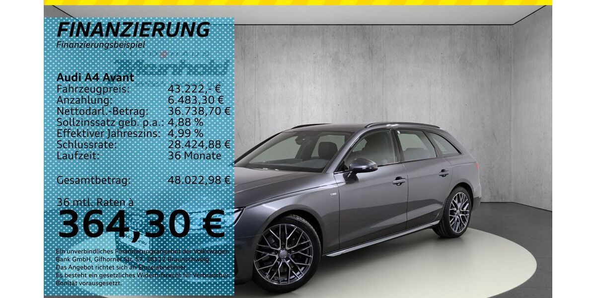 Audi A4 19.100 km 38.585 &euro; Auerbach/Rebesgrün 08209