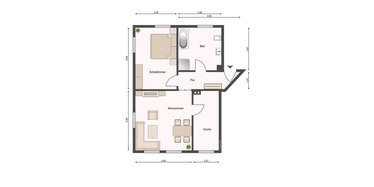 Etagenwohnung Wilkau-Haßlau Haßlau - 2 Zimmer, 71 m&sup2;, 320&euro; | Angebot:23875287