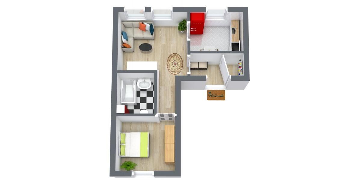 Erdgeschoßwohnung Zwickau - 2 Zimmer, 46 m&sup2;, 275&euro; | Angebot:23783873
