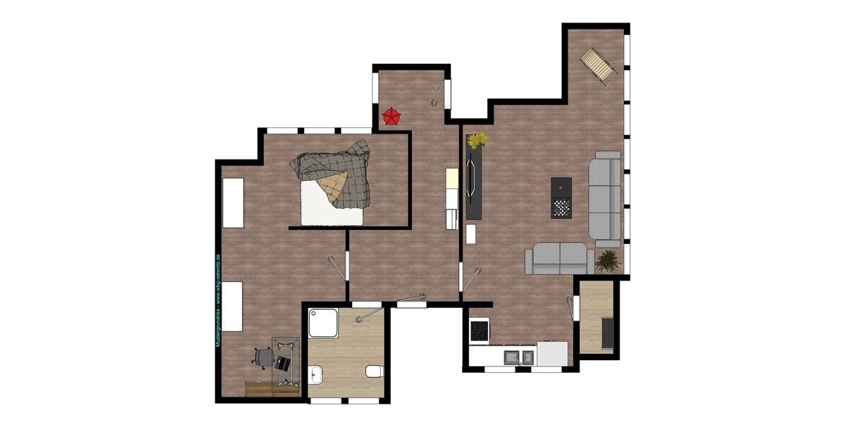 Dachgeschoßwohnung Oelsnitz (Erzgebirge) - 2 Zimmer, 69 m&sup2;, 380&euro; | Angebot:25925357