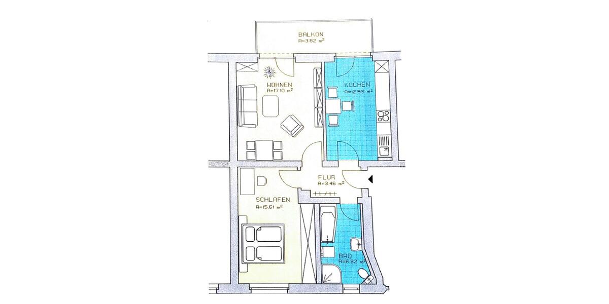 helle und kpl. sanierte Zweizimmerwohnung im ruhigen grünen Umfeld - Etagenwohnung Zwickau | Angebot:19788816