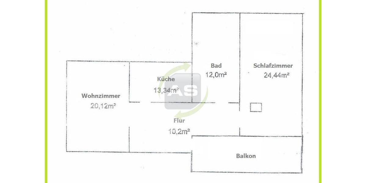 Etagenwohnung Zwickau Cainsdorf - 2 Zimmer, 88 m&sup2;, 399&euro; | Angebot:25976336