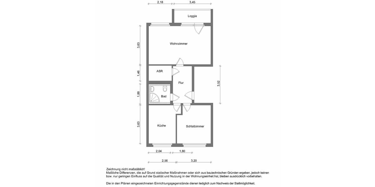 Etagenwohnung Zwickau Neuplanitz - 2 Zimmer, 58 m&sup2;, 377&euro; | Angebot:25569434
