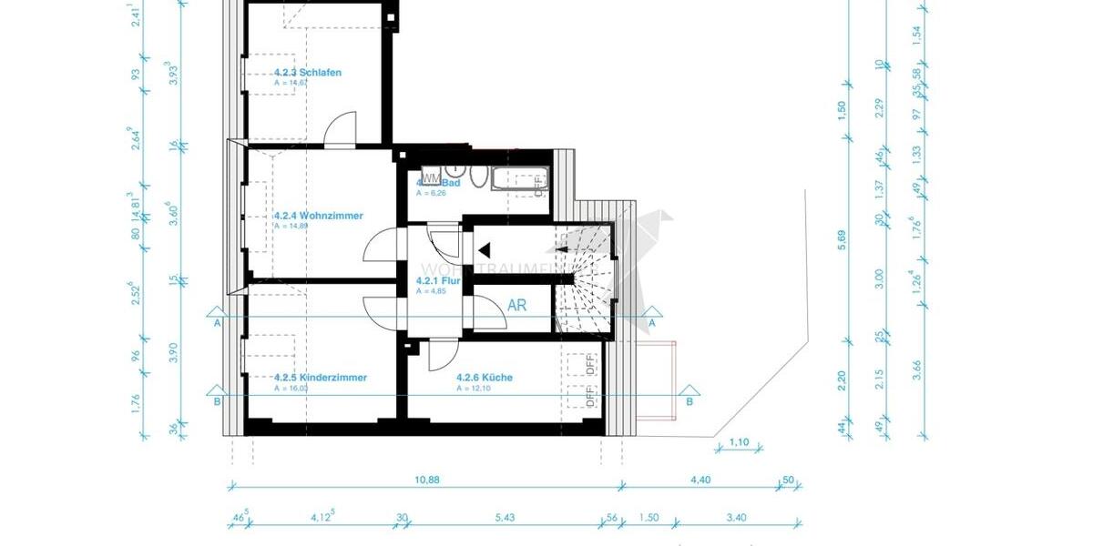 Dachgeschoßwohnung Zwickau - 3 Zimmer, 76 m&sup2;, 475&euro; | Angebot:24752116