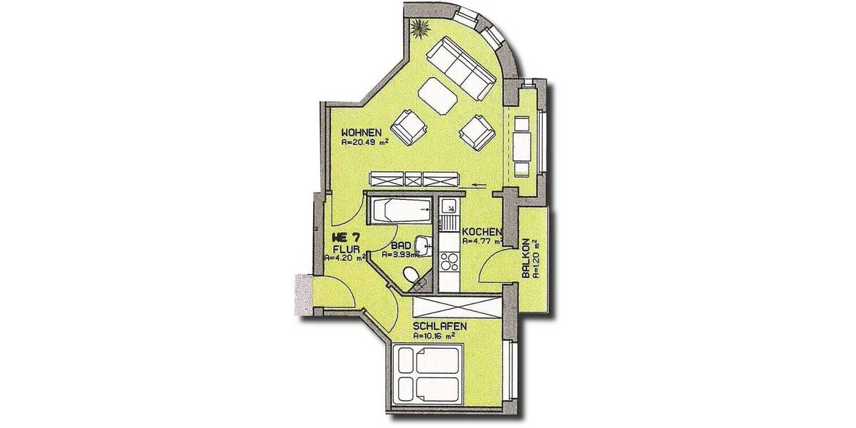 Etagenwohnung Zwickau Pölbitz - 2 Zimmer, 44 m&sup2;, 39.000&euro; | Angebot:25707524