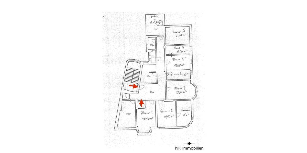 Gewerbeobjekt Zwickau Bahnhofsvorstadt - 8 Zimmer, 222 m&sup2;, 1.350&euro; | Angebot:25958328