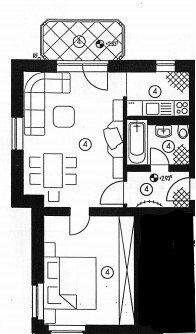 Etagenwohnung Zwickau Marienthal - 2 Zimmer, 47 m&sup2;, 300&euro; | Angebot:25747119