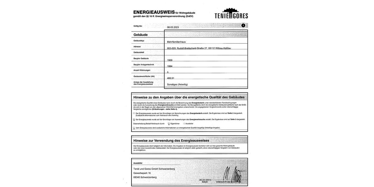 Etagenwohnung Wilkau-Haßlau Haßlau - 2 Zimmer, 52 m&sup2;, 286&euro; | Angebot:25791670