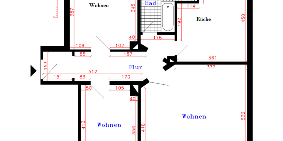 Dachgeschoßwohnung Penig - 3 Zimmer, 72 m&sup2;, 439&euro; | Angebot:18845450