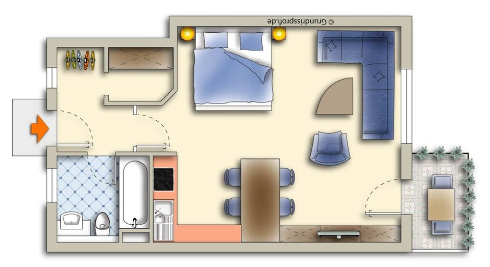 Etagenwohnung Zwickau - 1 Zimmer, 45 m&sup2;, 320&euro; | Angebot:24526445