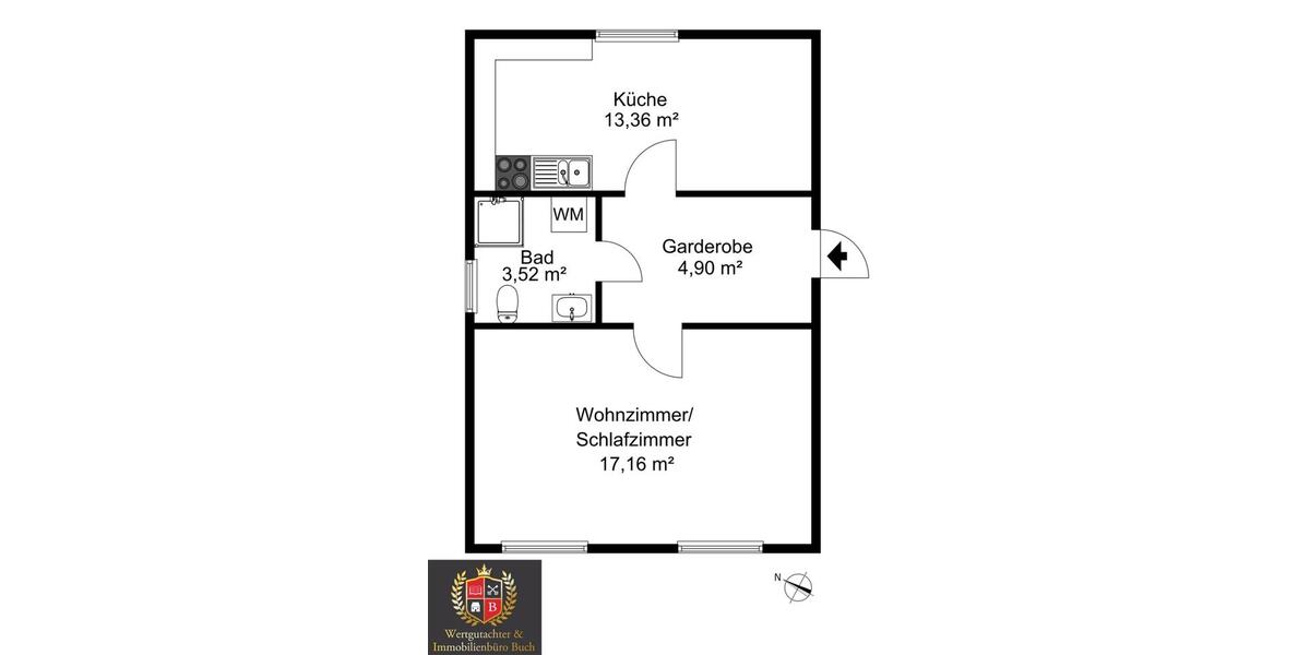 Etagenwohnung Wilkau-Haßlau Haßlau - 1.5 Zimmer, 39 m&sup2;, 210&euro; | Angebot:22481534