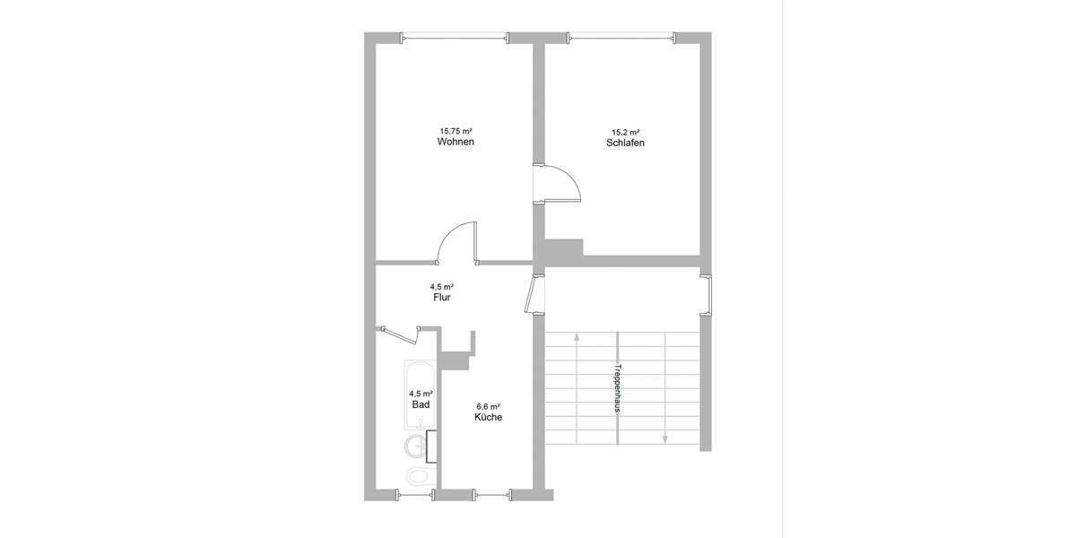 Etagenwohnung Crimmitschau - 2 Zimmer, 45 m&sup2;, 40.000&euro; | Angebot:24628381