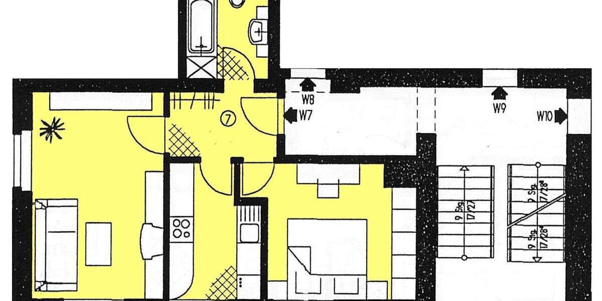 Etagenwohnung Zwickau Marienthal - 2 Zimmer, 41 m&sup2;, 42.000&euro; | Angebot:25747140