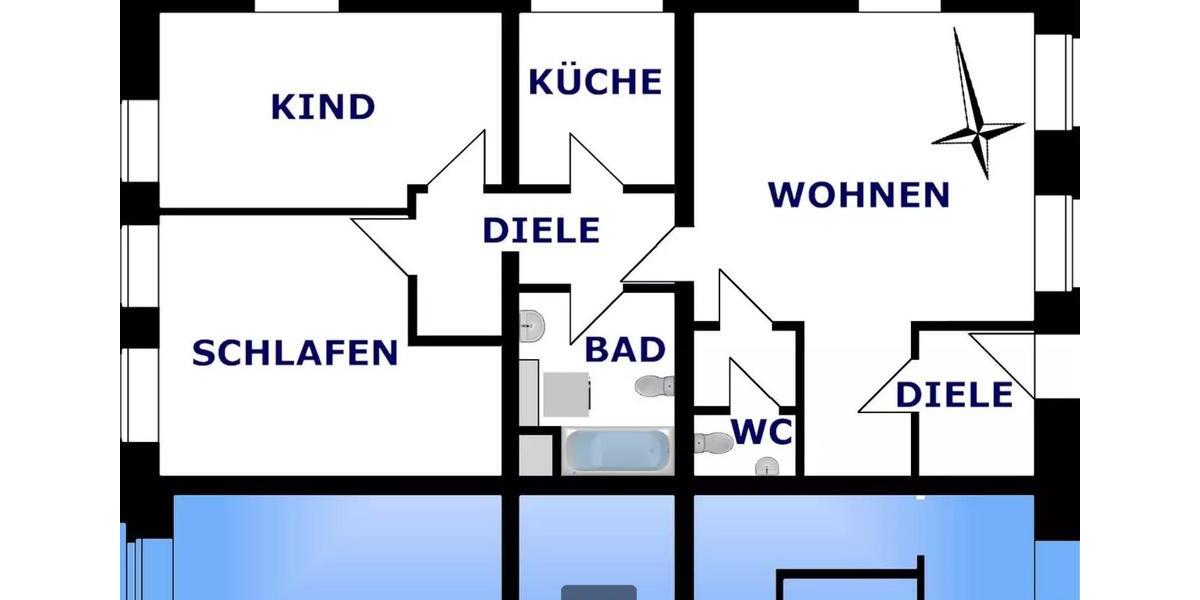Etagenwohnung Greiz - 3 Zimmer, 90 m&sup2;, 450&euro; | Angebot:25127767