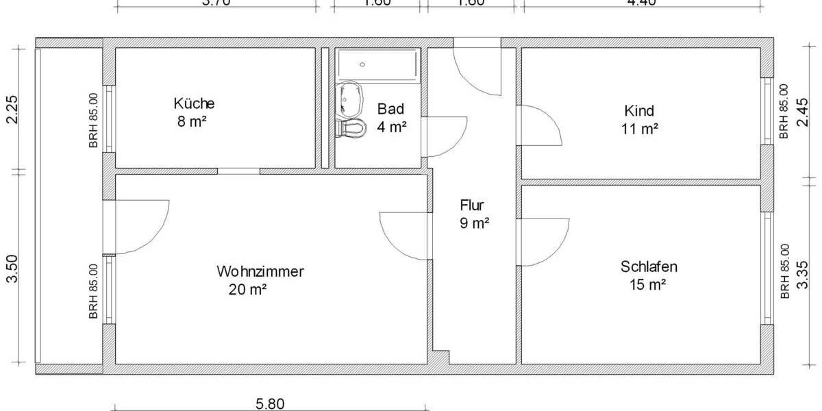 Etagenwohnung Zwickau Eckersbach - 3 Zimmer, 71 m&sup2;, 391&euro; | Angebot:25733951
