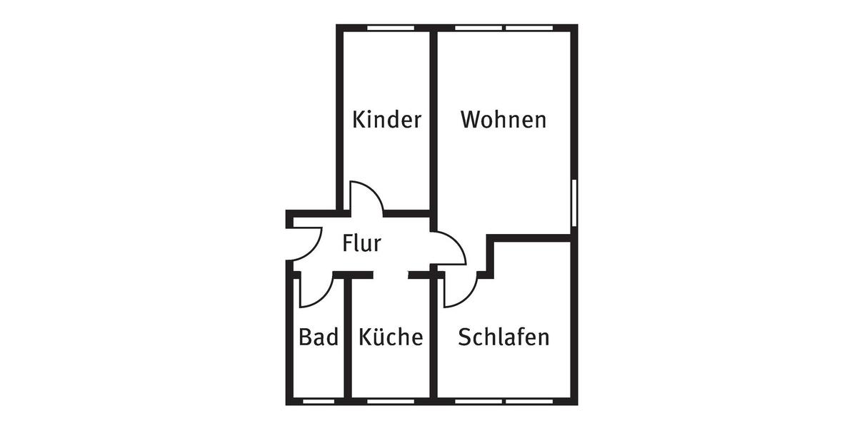 Erdgeschoßwohnung Limbach-Oberfrohna Oberfrohna - 3 Zimmer, 58 m&sup2;, 350&euro; | Angebot:17594342