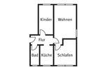 Erdgeschoßwohnung Limbach-Oberfrohna Oberfrohna - 3 Zimmer, 58 m&sup2;, 350&euro; | Angebot:17594342
