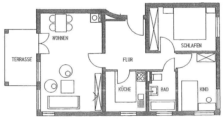 Erdgeschoßwohnung Zwickau Zwickau-West - 3 Zimmer, 66 m&sup2;, 149.000&euro; | Angebot:27192230