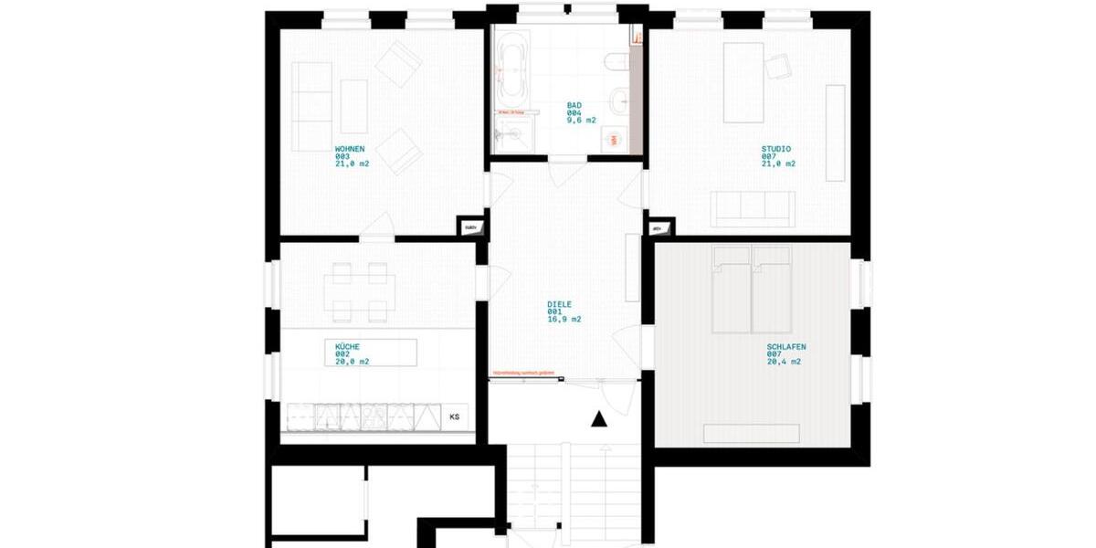 Hochparterre Hohenstein-Ernstthal Ernstthal - 3 Zimmer, 109 m&sup2;, 625&euro; | Angebot:25937062