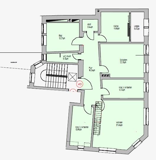 Maisonettenwohnung Zwickau - 5 Zimmer, 175 m&sup2;, 1.300&euro; | Angebot:26621738