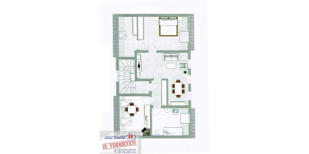 Etagenwohnung Schmölln - 2 Zimmer, 53 m&sup2;, 285&euro; | Angebot:25671831