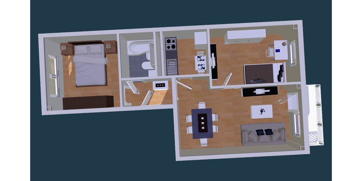 Etagenwohnung Zwickau Eckersbach - 3 Zimmer, 55 m&sup2;, 330&euro; | Angebot:25733945