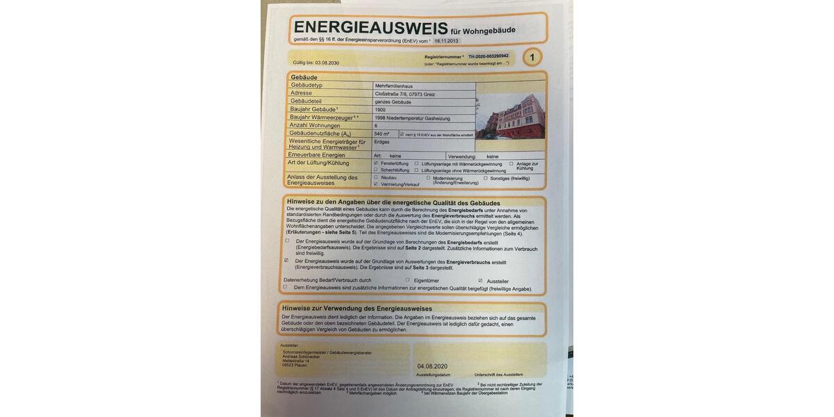 Etagenwohnung Greiz - 2 Zimmer, 80 m&sup2;, 410&euro; | Angebot:24851865