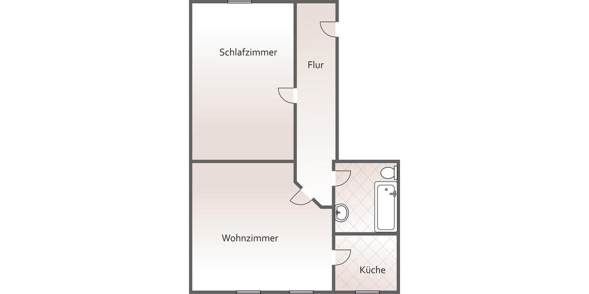 Dachgeschoßwohnung Zwickau - 2 Zimmer, 52 m&sup2;, 280&euro; | Angebot:17122311
