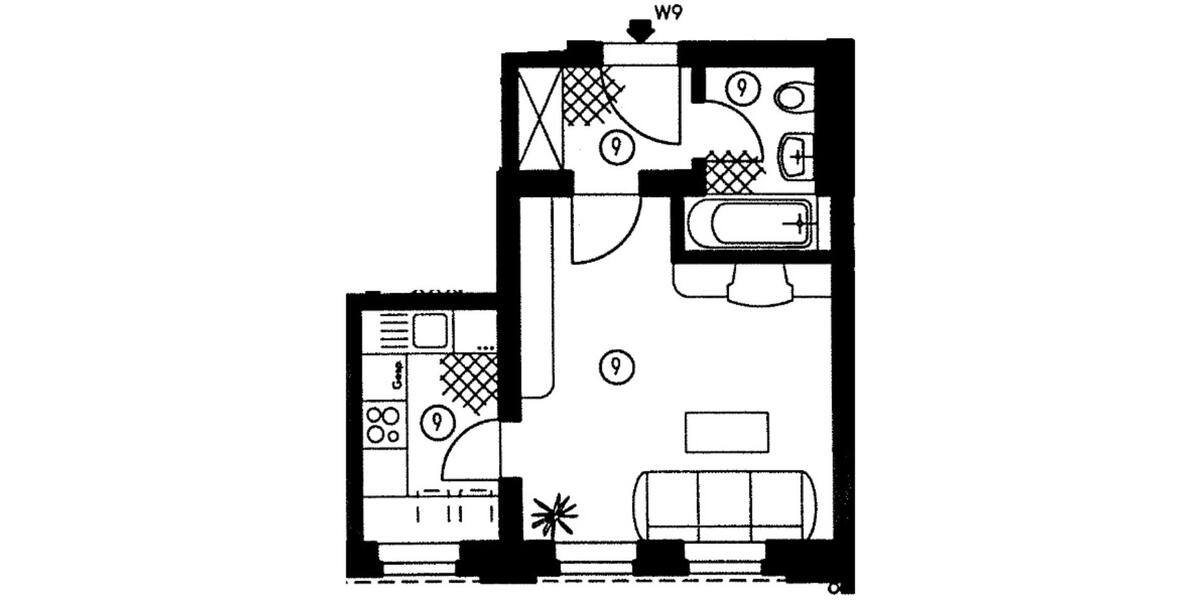 Etagenwohnung Zwickau Zwickau-Nord - 1 Zimmer, 28 m&sup2;, 220&euro; | Angebot:20581978