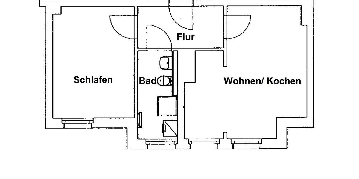 Etagenwohnung Zwickau Zwickau-Nord - 2 Zimmer, 42 m&sup2;, 270&euro; | Angebot:24794636