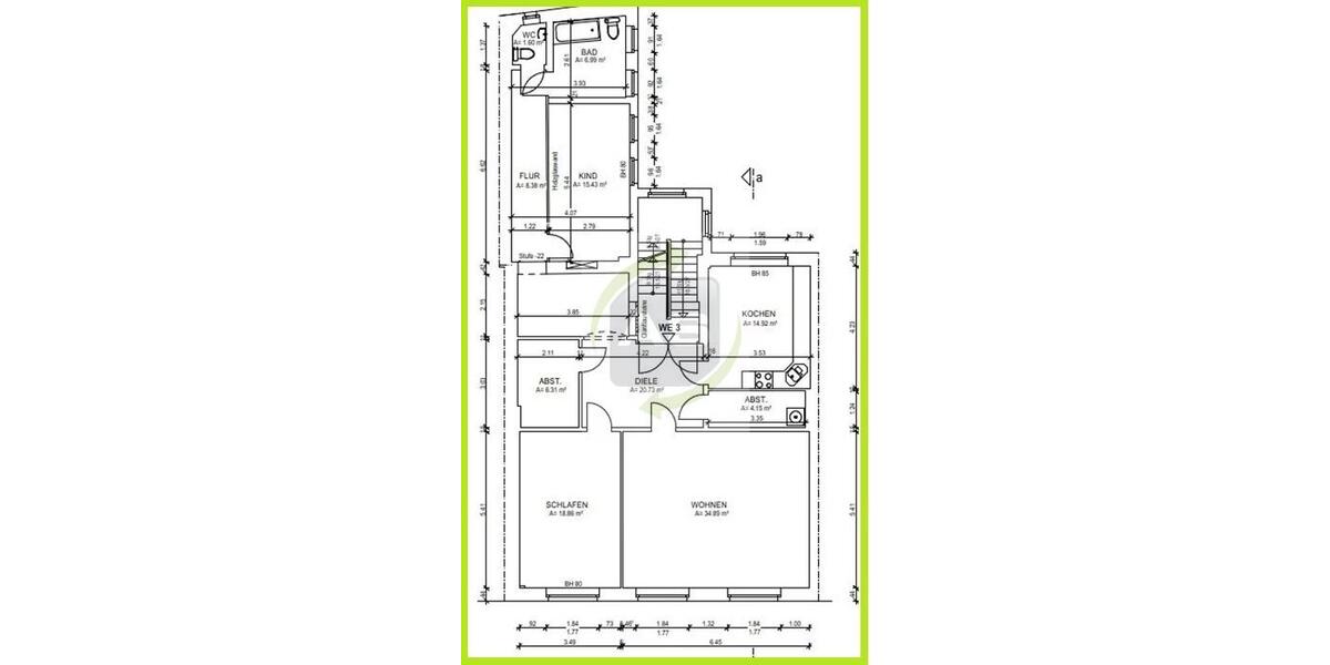 Etagenwohnung Zwickau - 3 Zimmer, 132 m&sup2;, 925&euro; | Angebot:25101791