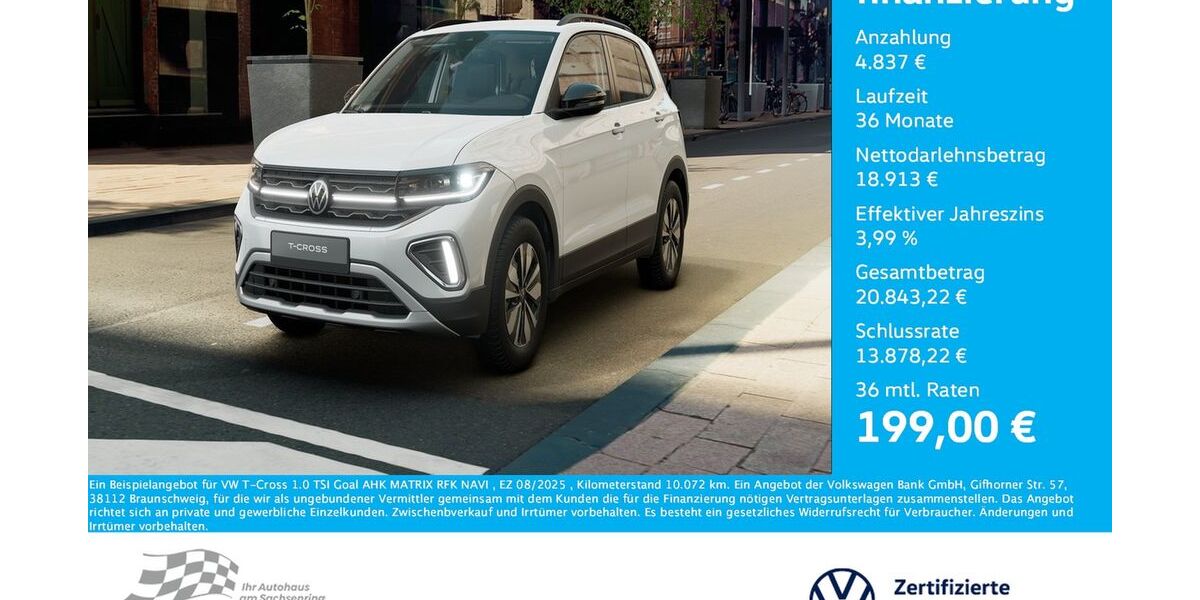 VW T-Cross 10.072 km 23.750 &euro; Bernsdorf 09337